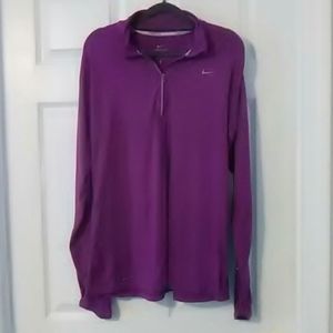 Purple XL Nike Dri-Fit partial zip